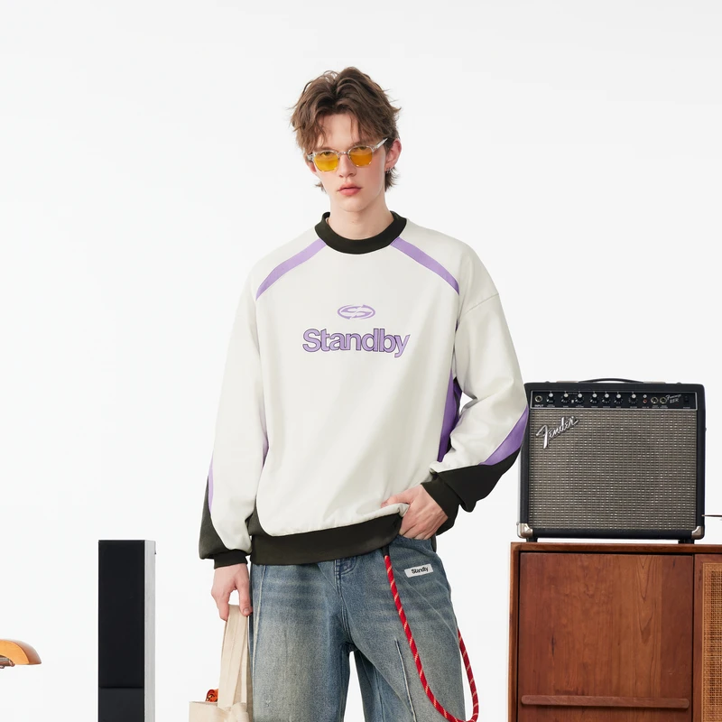 【圈圈大爷专属】【INXX】Standby撞色拼接休闲卫衣男女XME4101426
