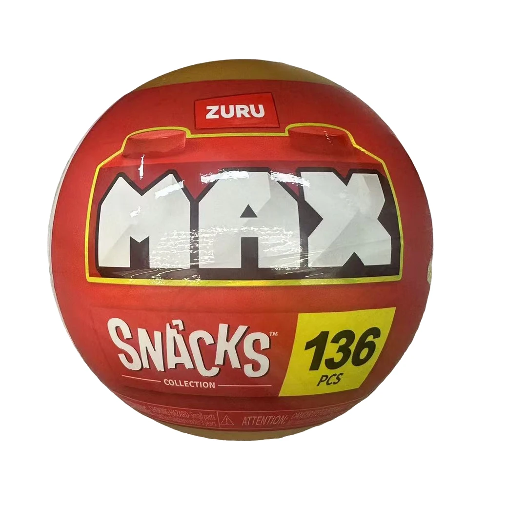 麦克斯美食系列惊喜球盲蛋 复古系列积木盲蛋