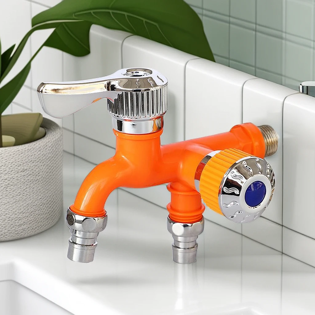 水龙头一进二出防爆双头多用出水口防冻多功能洗衣机万能万向接头