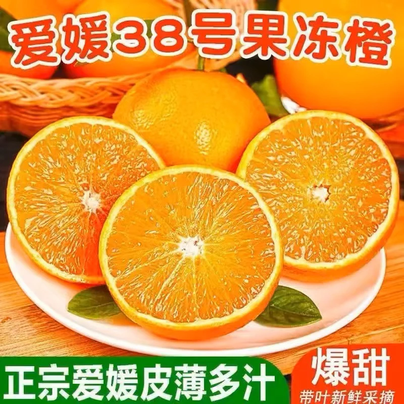 四川特级爱媛果冻橙特级果约3斤 水分超大口感甜 果冻的口感