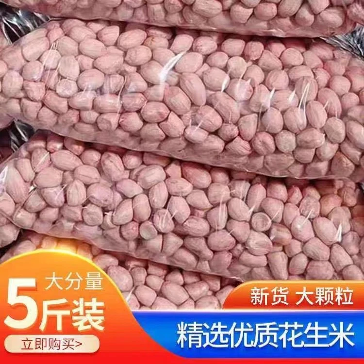 【特价直冲】新货现剥精选无壳白沙花生米粉红皮新鲜生花生米批发
