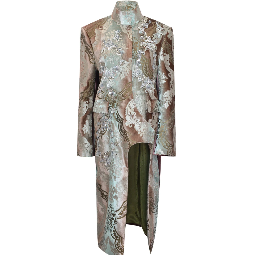 Messential W189绘壁手绘丝绒外套