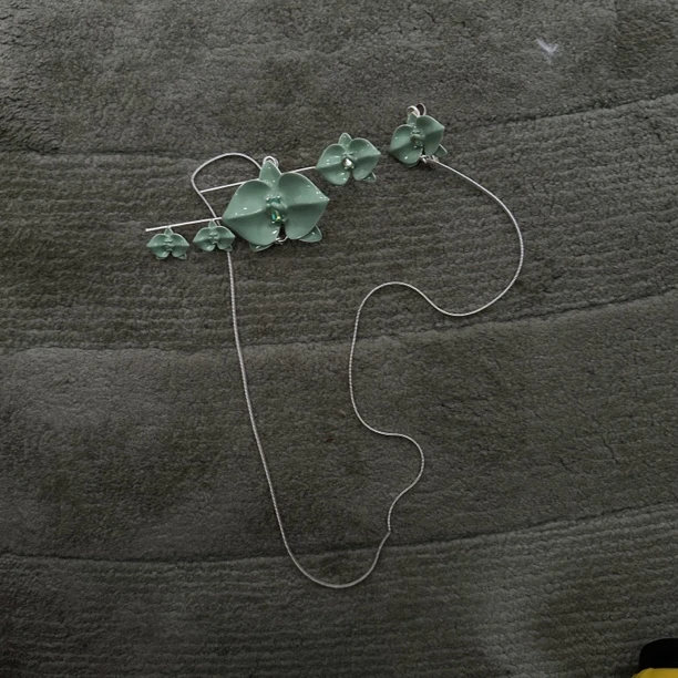 钛钢花岗石项链 0033蝴蝶兰项链