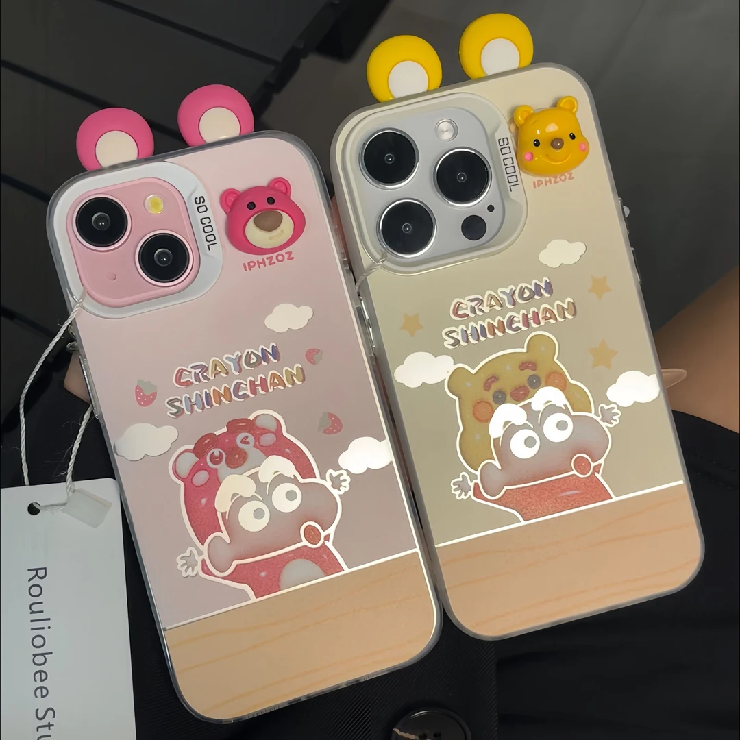 夕与空小新立体公仔元气壳适用iPhone15手机壳苹果华为小米oppo软