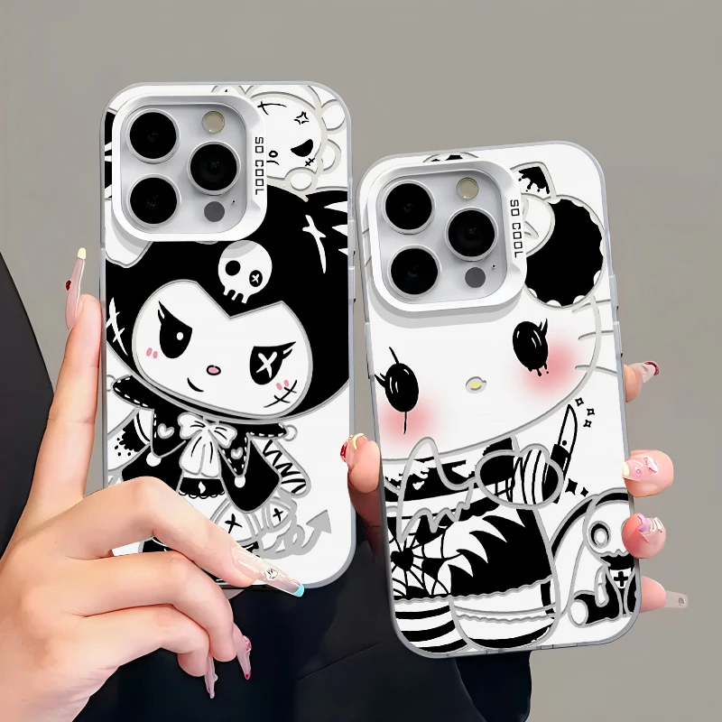 元素黑卡通元气壳适用iPhone15/14/13手机壳苹果vivo华为小米oppo