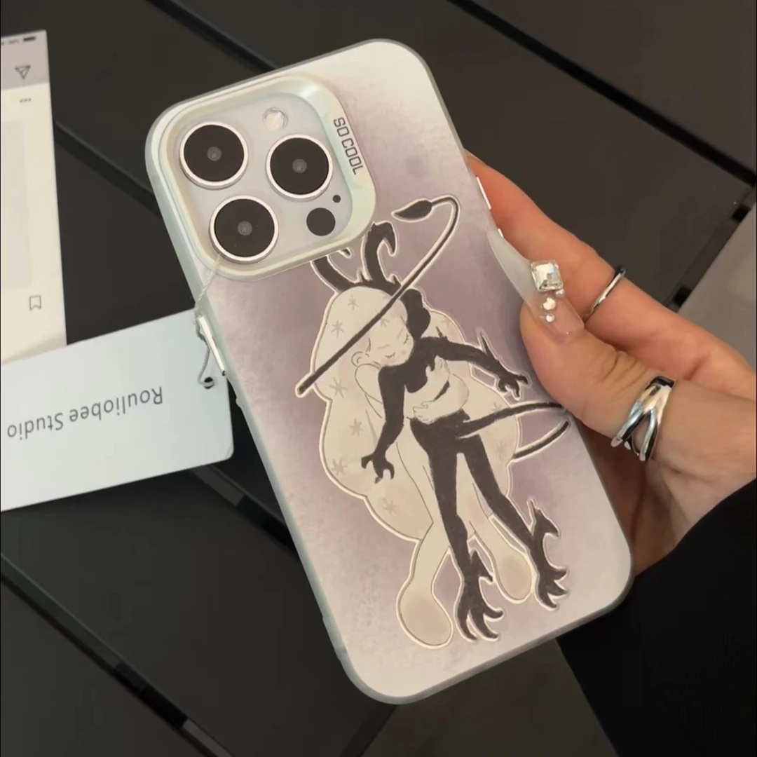 夕与空拥抱心里的怪物元气适用iPhone手机壳苹果华为vivo小米oppo