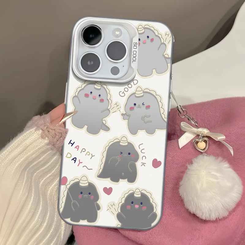 趣味小恐龙元气壳适用苹果15手机壳iPhone13/14promax新款12/11潮