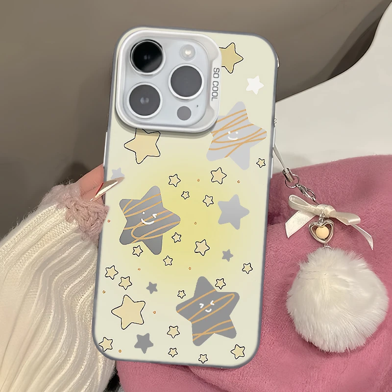 渐变黄星星元气壳适用iPhone15/14/13手机壳苹果vivo华为小米oppo
