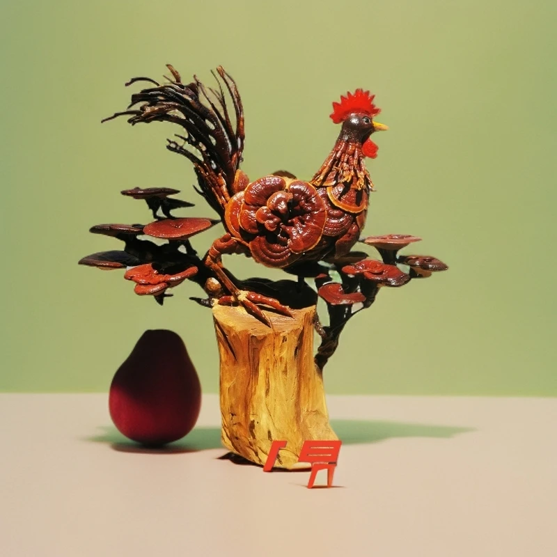 灵芝盆景十二生肖系列传统盆景实物公司门店热卖观赏摆件传统寓意