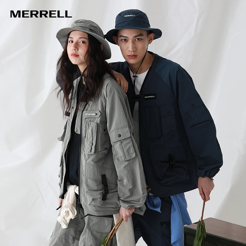 MERRELL迈乐Hunting情侣同款户外休闲夹克钓鱼装梭织日系工装外套