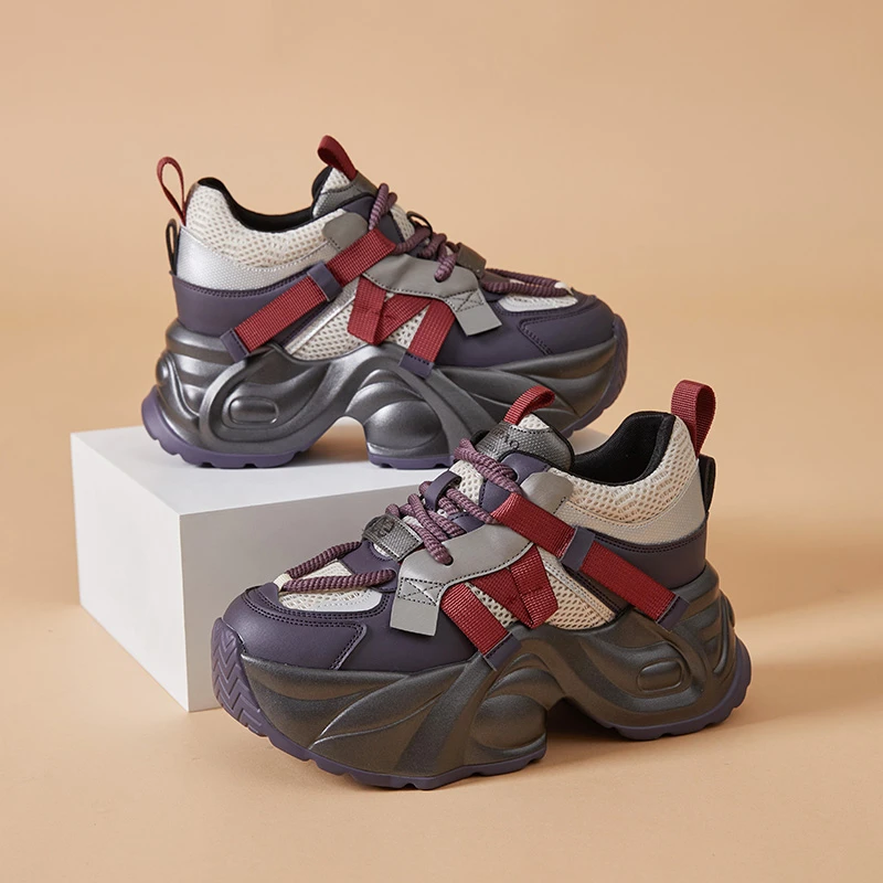 领跑欧洲站25春季新款厚底老爹鞋女炸街炸街休闲运动鞋时尚L212