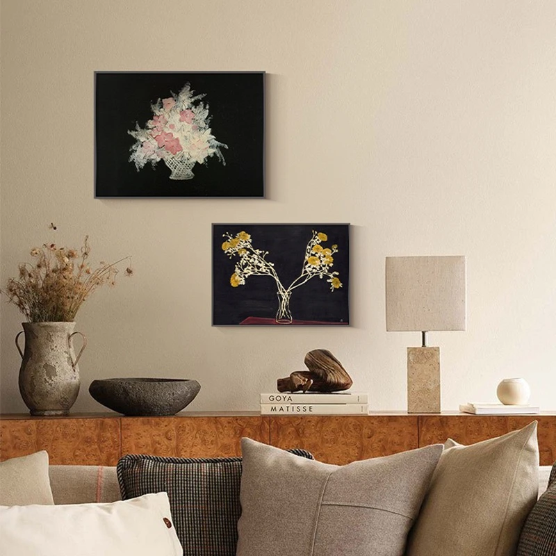 中古风常玉客厅装饰画新中式餐厅卧室床头画玄关走廊挂画161 162