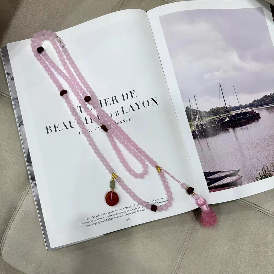 非金属树脂项链 BLAVCPEON「桃花心轮」流苏长款项链 Z231109363