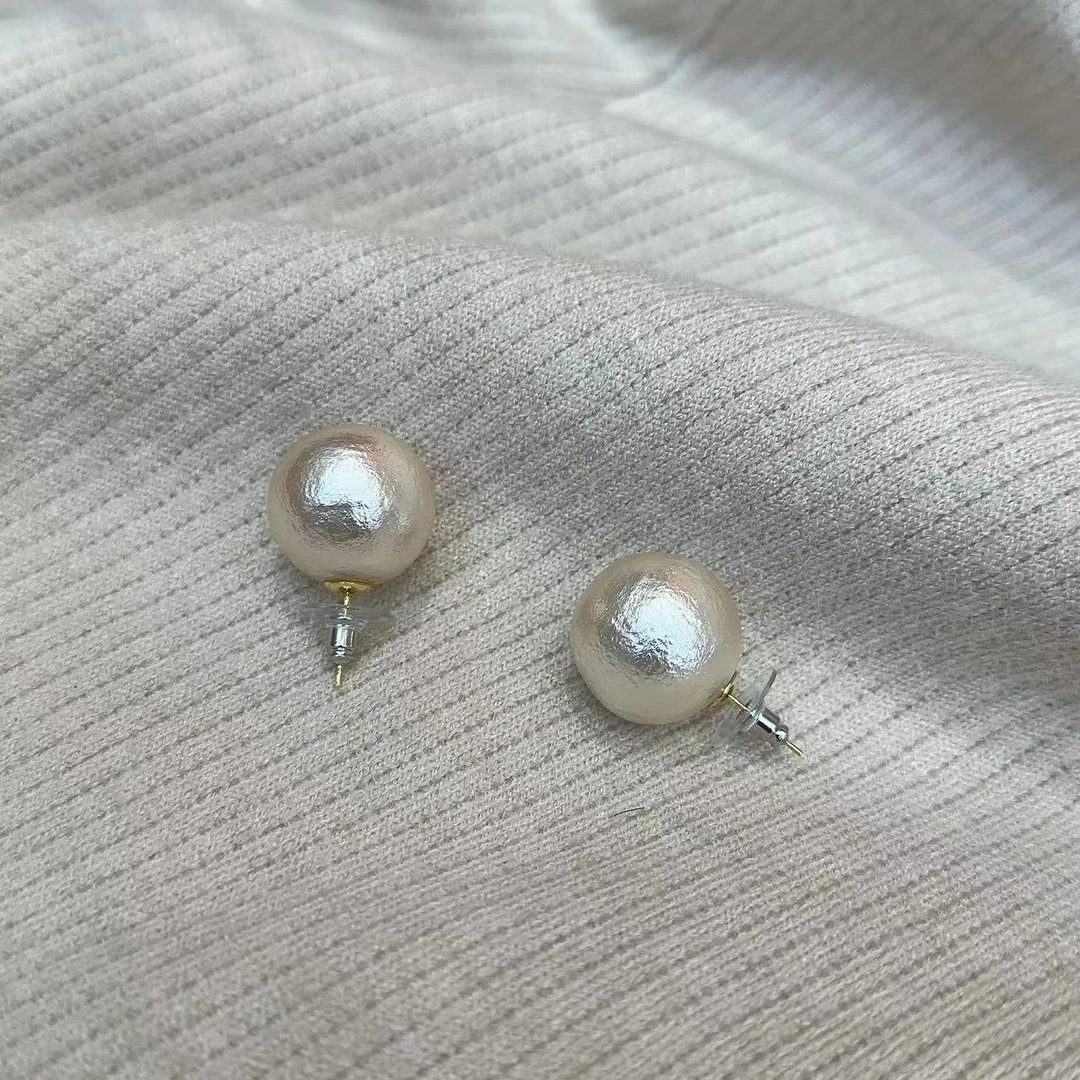 合金仿珍珠耳饰 BLAVCPEON「光点」法式圆形耳钉耳环 E231109289