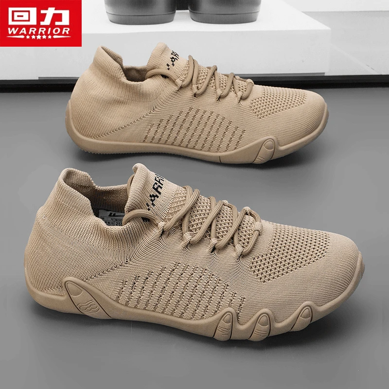 回力男鞋2024新款夏季透气薄款飞织网面运动休闲防滑软底工作潮鞋