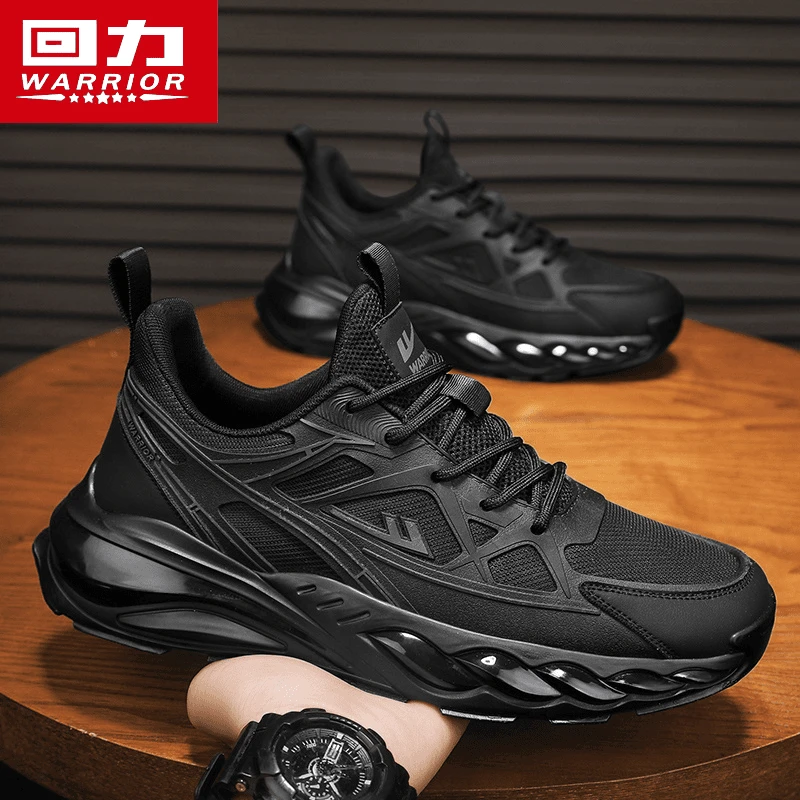 回力男鞋黑武士运动鞋2025新款秋季透气跑步减震休闲增高老爹潮鞋