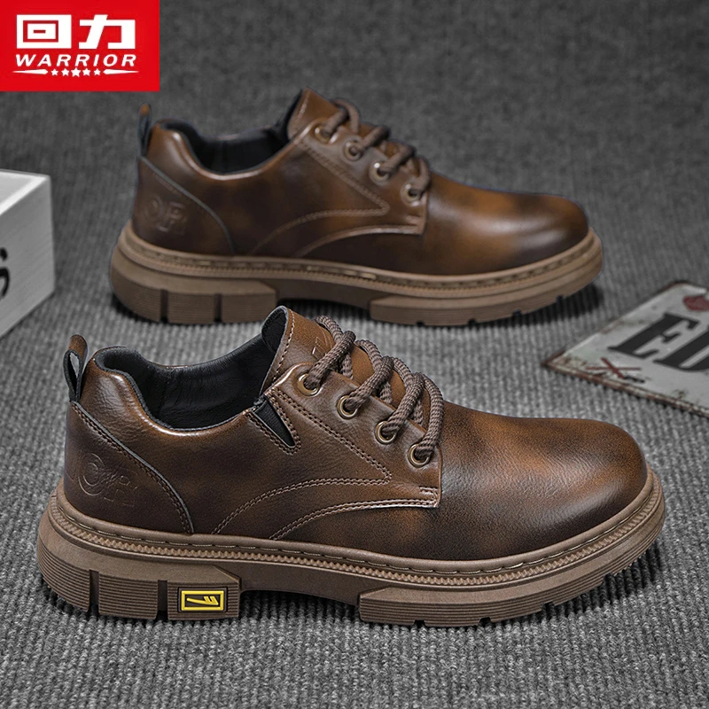 【回力】男士低帮皮鞋2025新款秋季英伦风商务正装上班工作潮鞋男款