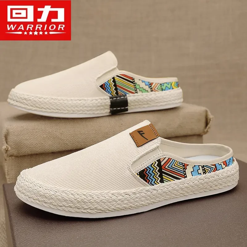 回力男鞋夏季透气帆布鞋爆款2025新款一脚蹬老北京布鞋休闲男鞋潮