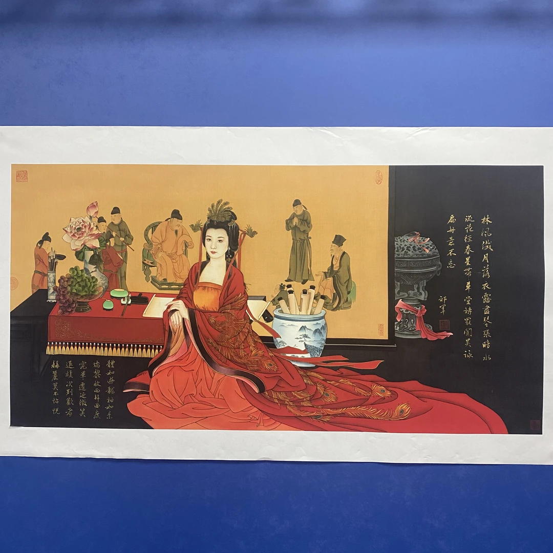 祁军老师作品《夜宴图》托底无框