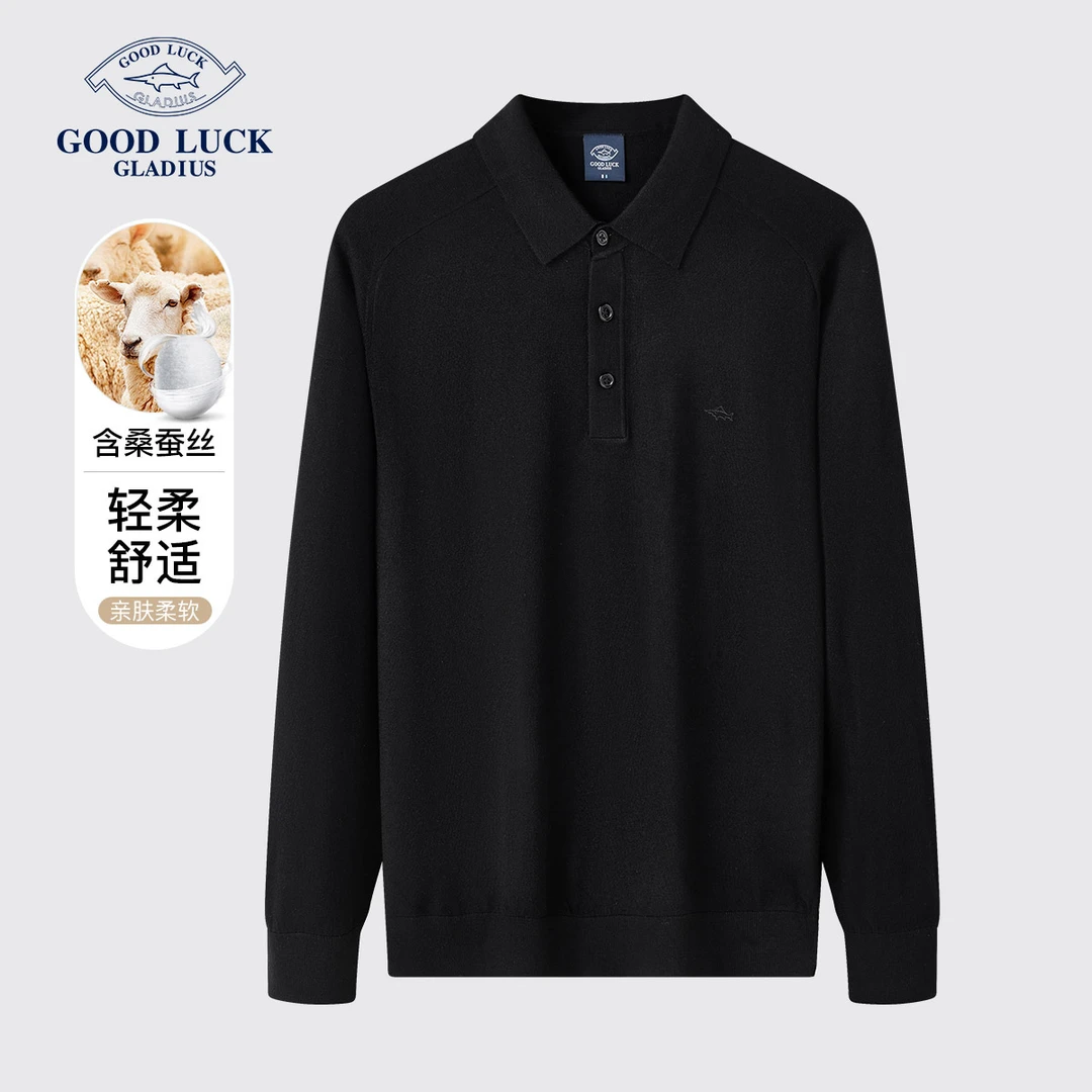 GOOD LUCK德鲨秋冬新款针织衫高级奢感柔软舒适毛衫-L2T43605