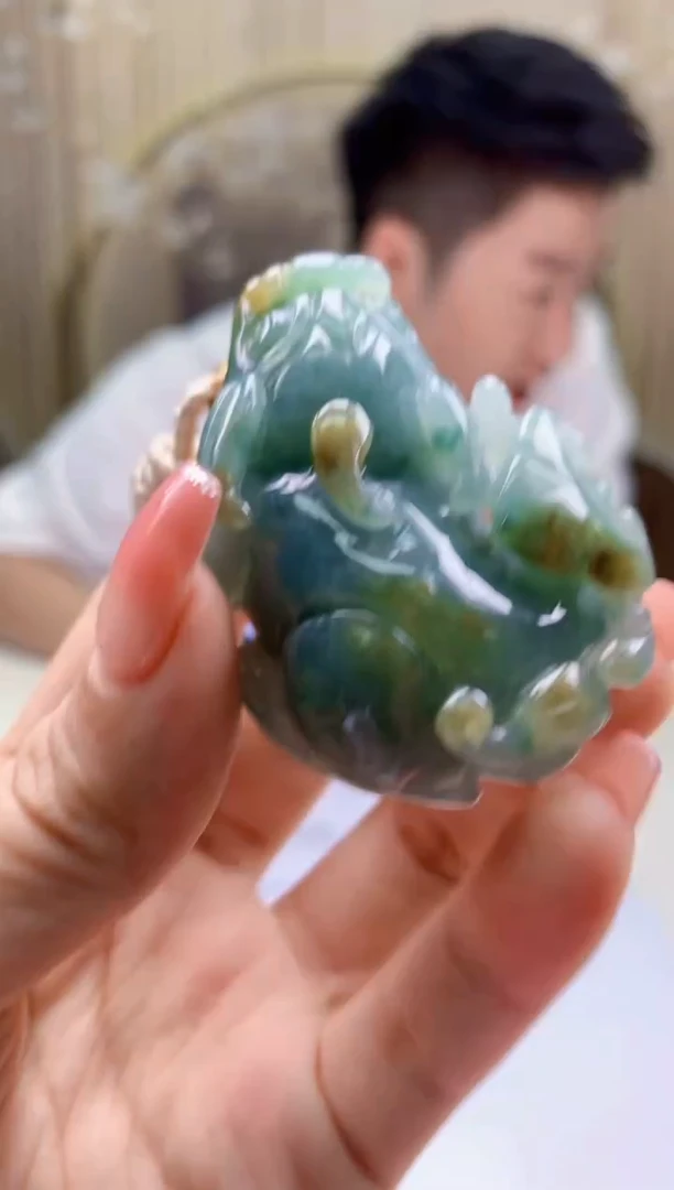 【闪购商品】定制翡翠未镶嵌5028ty-毛货挂件28