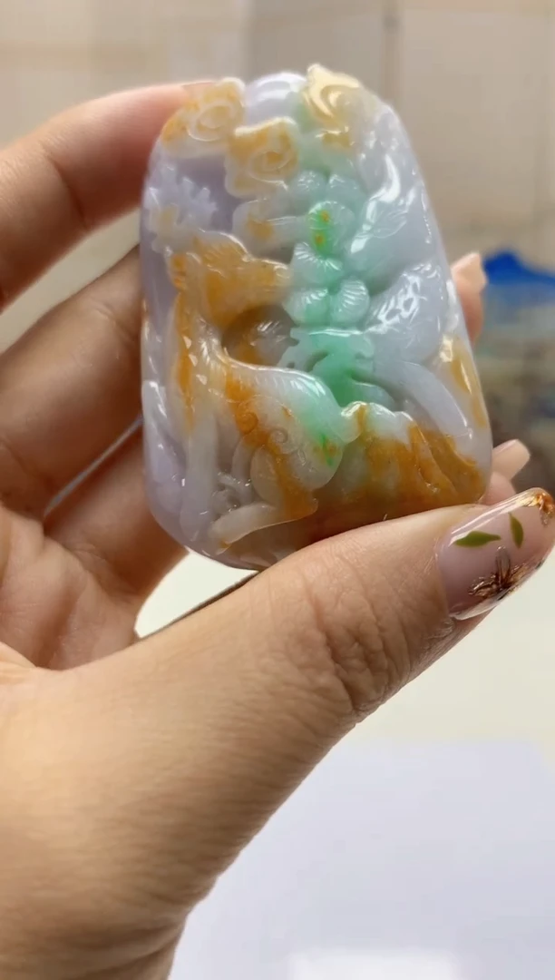 【闪购商品】定制翡翠未镶嵌4852ty-毛货挂件67