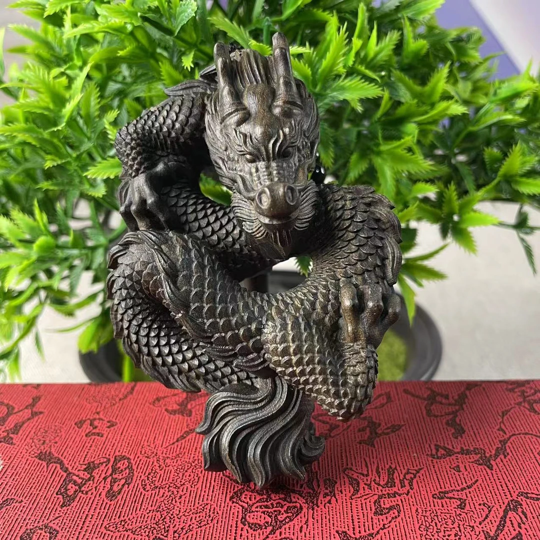 达拉干 龙腾万里木雕立体雕刻汽车挂件工艺品手把件挂件男士文玩