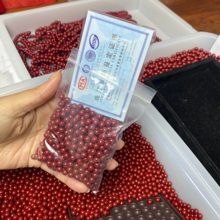 含辰砂工艺品朱砂散珠200多颗