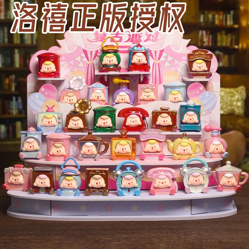 正版复古派对盲盒萌粒手办文艺风潮玩桌面创意公仔摆件送生日礼物