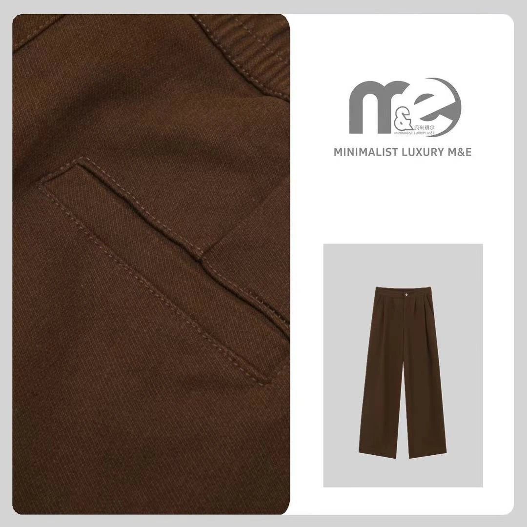 ME【秋日秘境】水洗棉！秋冬时尚休闲百搭阔腿裤女款8860(3)