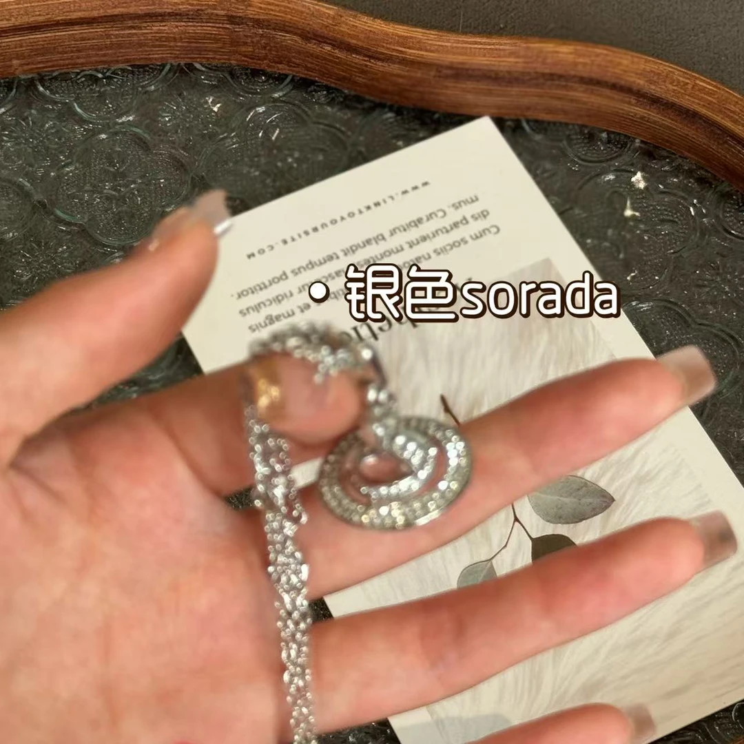 铜合金项链 BIBI【银色满锆】项链EH1005