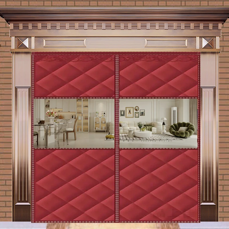 棉门帘加窗口冬季加厚保温保暖防风防水农村大门家用隔断隔音自粘