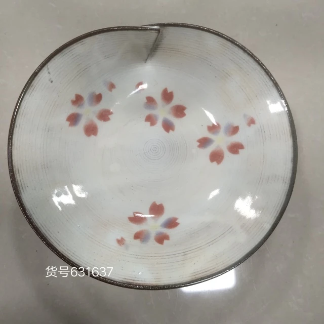 日本进口波佐见烧陶制纯手做手绘大盘（清仓处理）