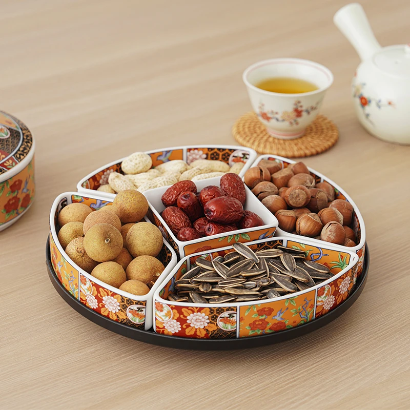 HASAMI-YAKI/波佐见烧日本进口有田烧釉上彩彩绘宴会料理拼盘果盘