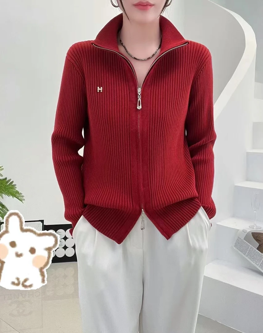 A系列  冬季厚款扬子纱显瘦百搭气质长袖针织衫宽松纯色