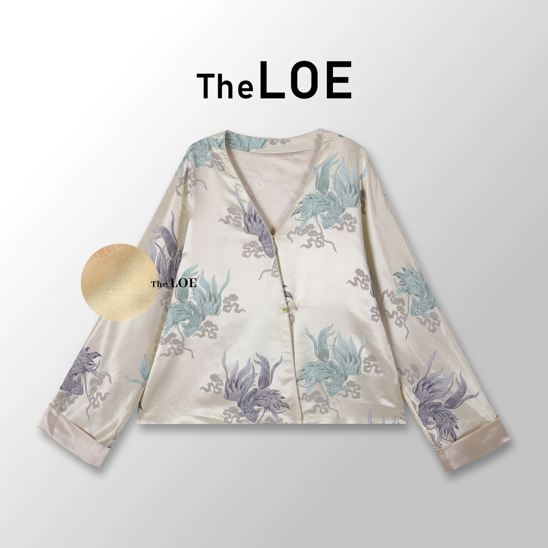 TheLOE/【山水有致·锦鲤】高端线桑蚕丝新中式外套#7.23W-G2235