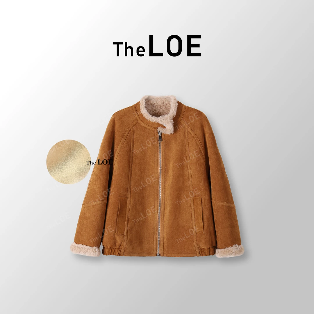 TheLOE/[冬日往事]百分羊毛 复古加厚皮毛一体外套#LE-2024017729