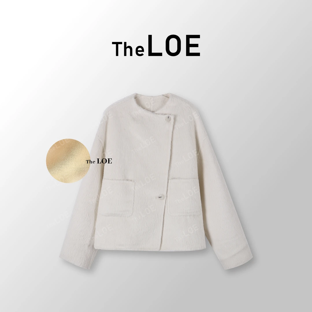 TheLOE/【 秘鲁白苏力】苏力羊驼/羊羔毛静奢风大衣#10.08D-G3377