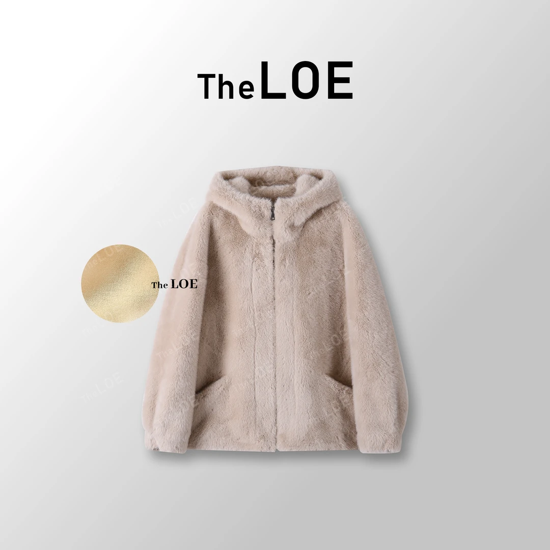 TheLOE/[丹麦暖冬-泰迪棕]高克重连帽毛绒外套#LE-JC-080
