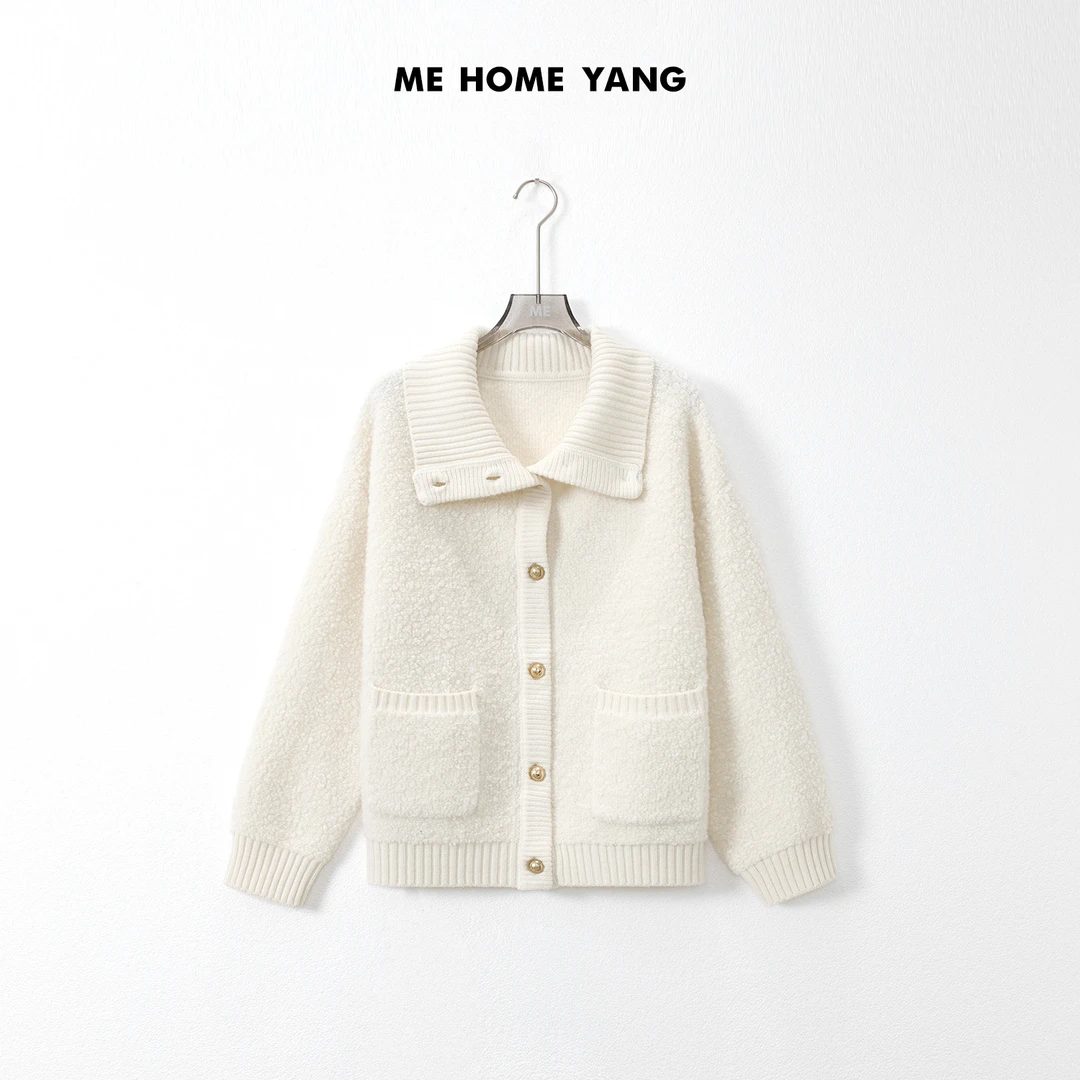 ME【糯米糕】初剪羊毛100绵羊毛立领针织上衣显瘦长袖毛衣MEQA2957