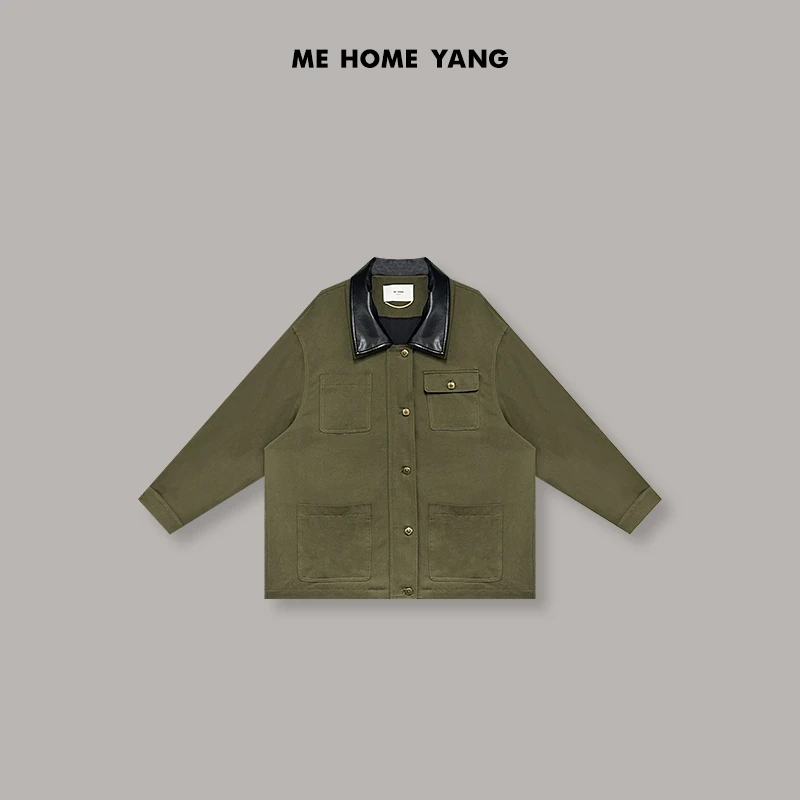 ME【朗姆绿猎装夹克】轻奢高定时尚设计师新款外套MEQA0709