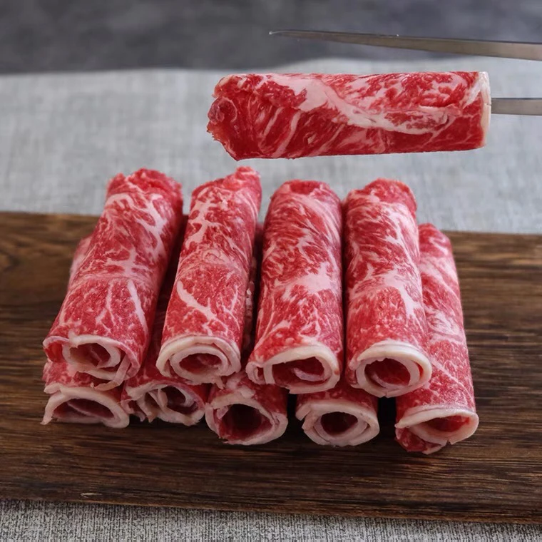 美国安格斯原切板腱薄切涮肉片1kg