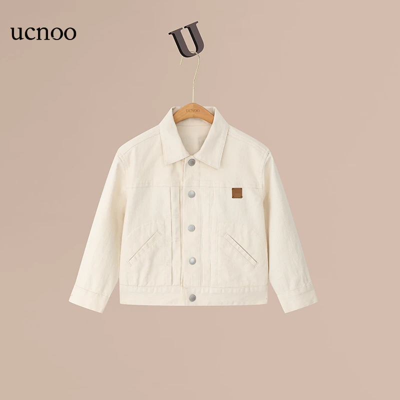 UCNOO与虫竹节微弹梭织夹克外套春节新款男童女童翻领上衣
