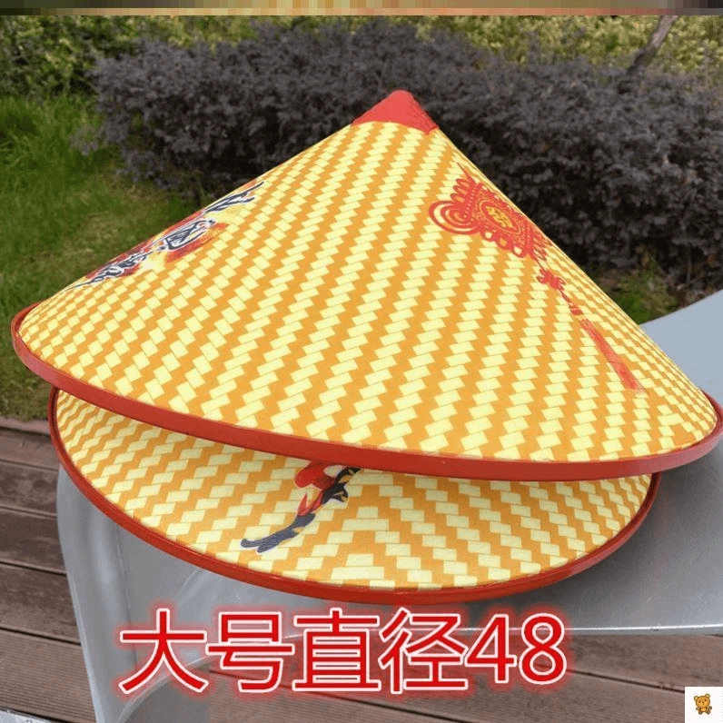 越南斗笠帽三叶遮阳编织帽防晒大檐农民钓鱼遮雨舞蹈表演道具隔热