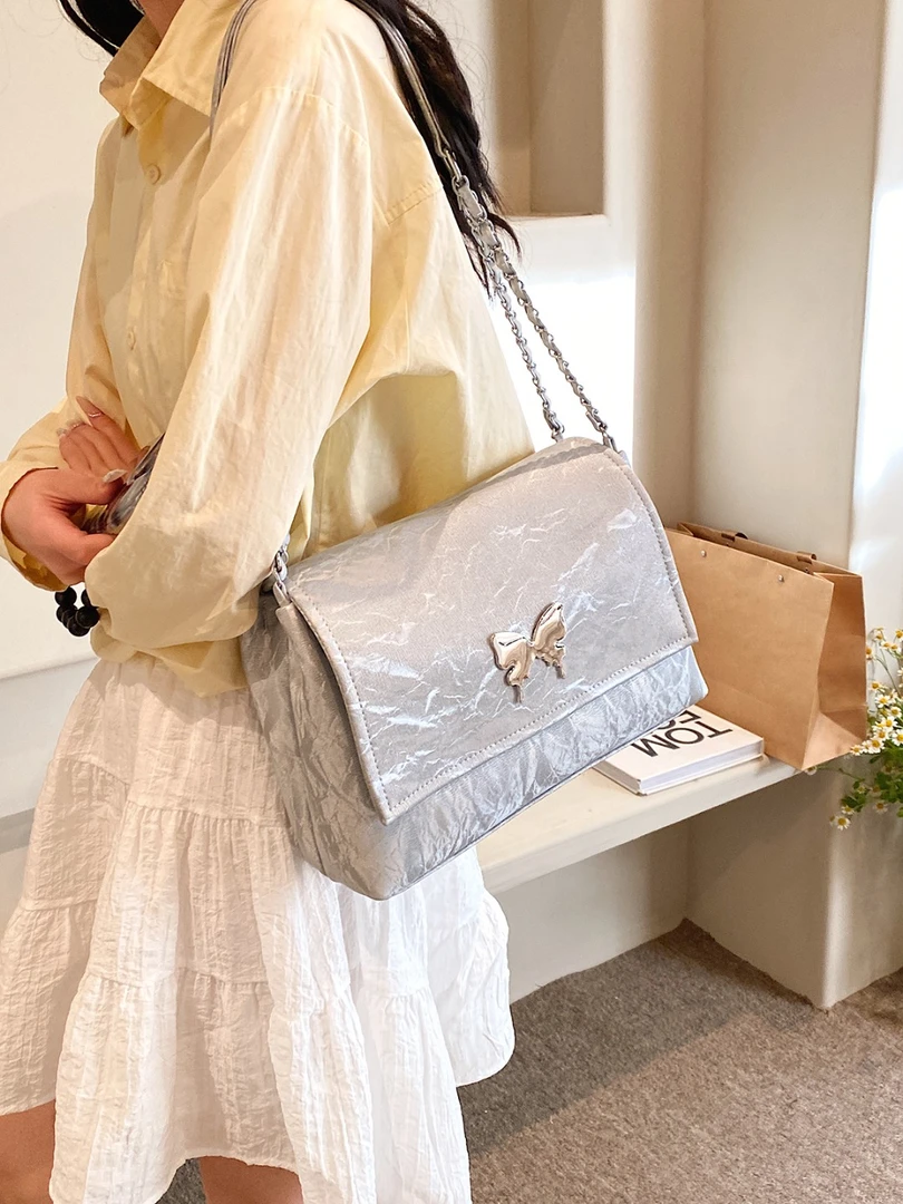 夏季新款蝴蝶结信封包百搭小众2024洋气时尚韩版网红气质单肩包