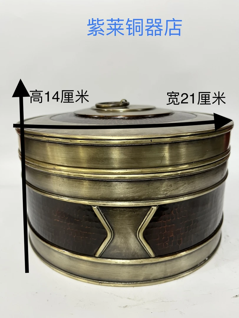 少数民族传统工艺品 藏式纯铜纯手工收纳盒