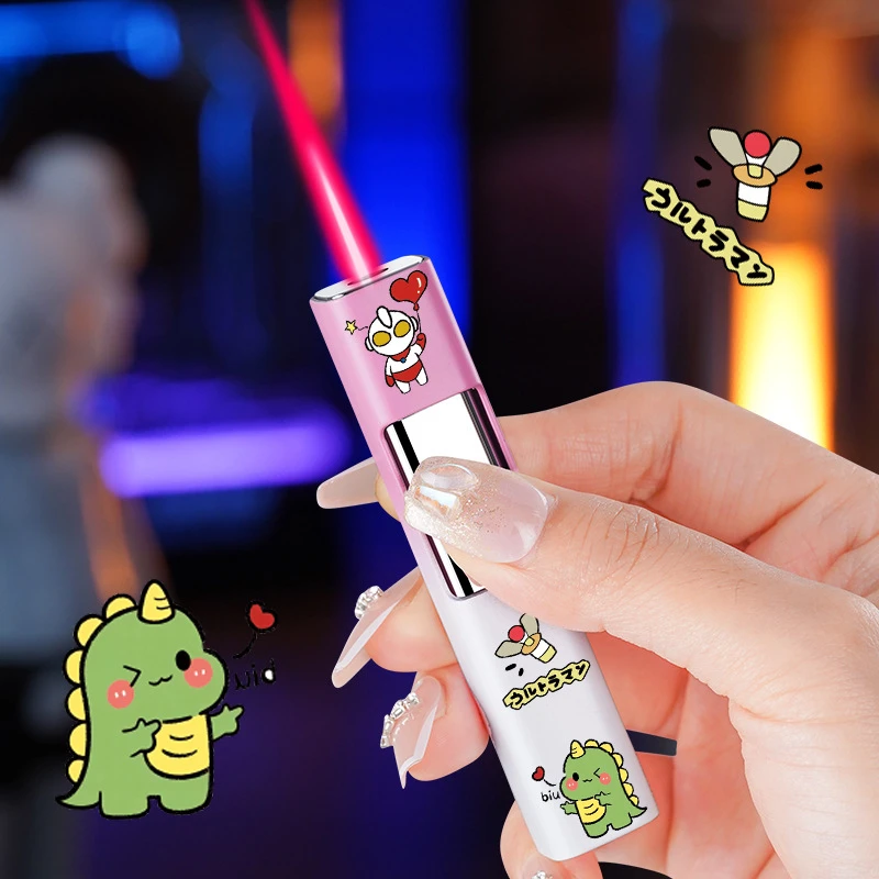 蜡笔小新网红高级防风渐变粉色火焰酒吧卡通图案静音酒吧时尚