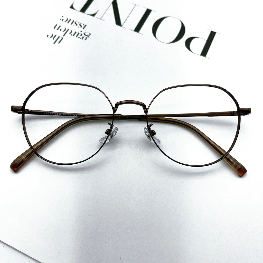 复古多边金属镜框细框精致超轻时尚韩版钛合金网红多色潮流圆脸