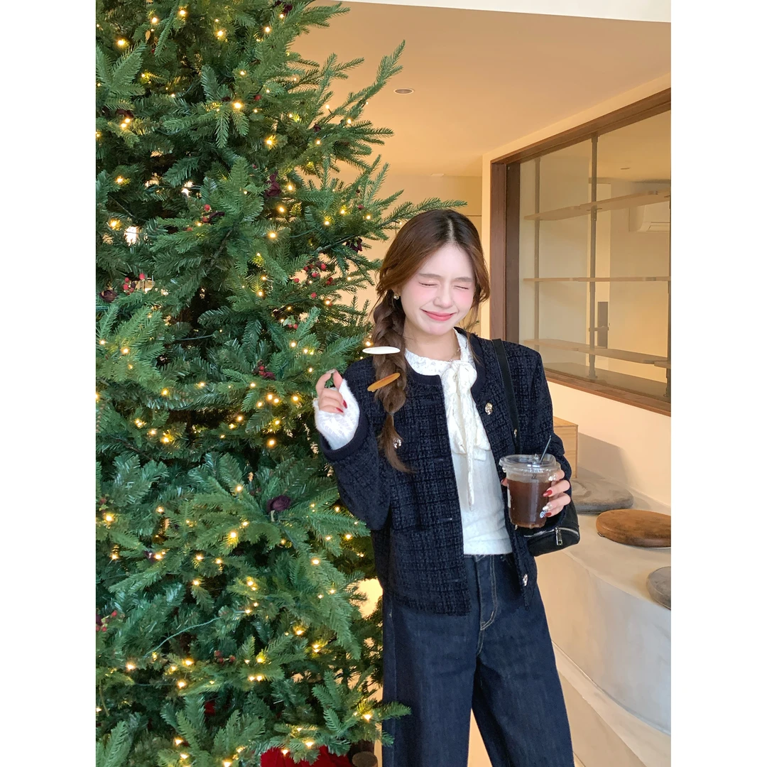 【福利清仓NO退NO换】【鎏金蓝耀】小个子牛仔通勤加厚保暖外套