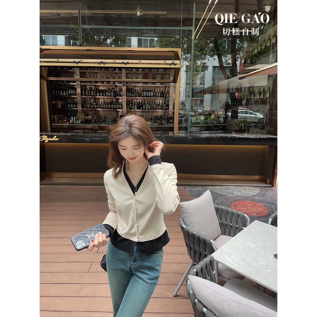 切糕自制【四季春】长袖针织开衫 Z06396G33